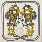 エルメス カレ90 BRIDES de GALA 式典用馬靭 スカーフ ピンク ホワイト マルチカラー シルク レディース HERMES 【中古】